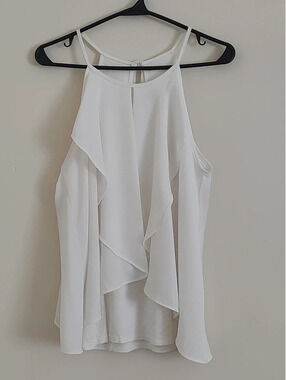 Bar III Women's White Summer Blouse Size S